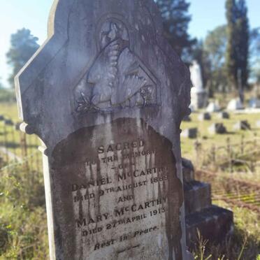 McCARTHY Daniel -1889 &amp; Mary -1913