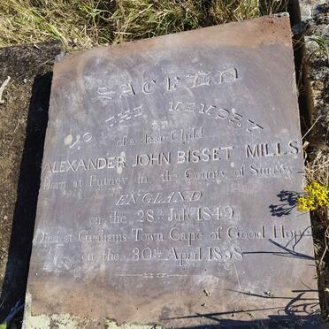 MILLS Alexander John Bisset 1849-1858