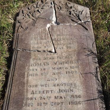 MAUGHAN Thomas 1845-1902 & Lydia 1855-1915 :: MAUGHAN Albert John 1886-1886