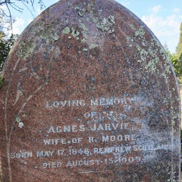 MOORE Agnes Jarvie 1848-1909