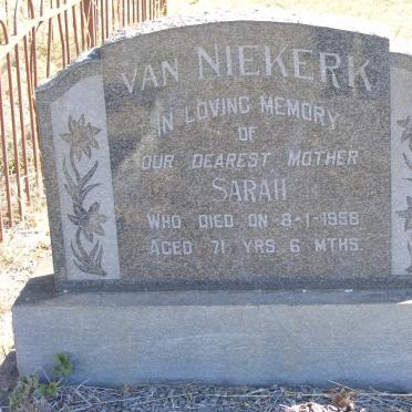 NIEKERK Sarah, van -1958