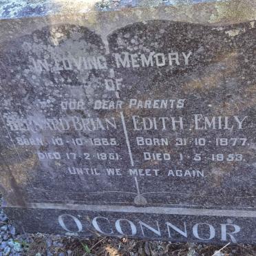 O’CONNOR Bernard Brian 1865-1951 &amp; Edith Emily 1877-1953