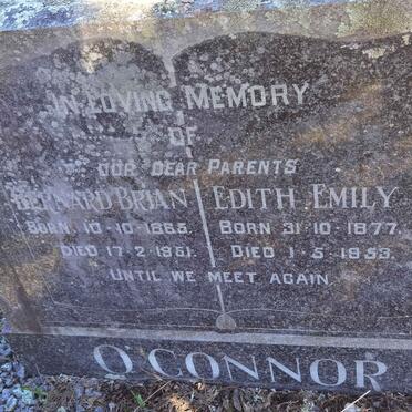 O’CONNOR Bernard Brian 1865-1951 &amp; Edith Emily 1877-1953