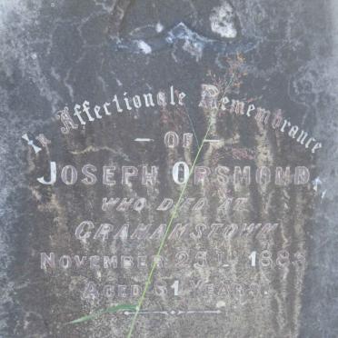 ORSMOND Joseph -1885