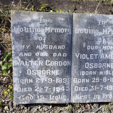 OSBORNE Walter Gordon 1898-1943 &amp; Violet Amelia WIBLIN 1900-1984