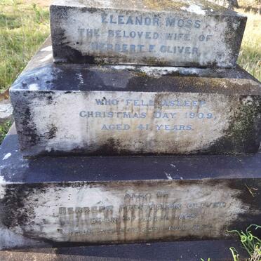 OLIVER Herbert Frederick 1863-1954 &amp; Eleanor Moss -1909