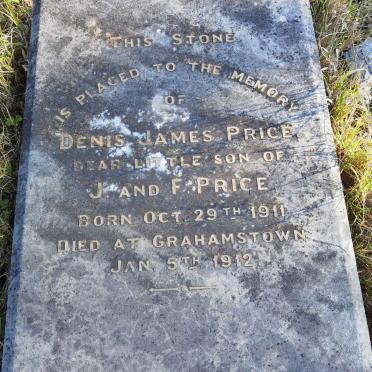 PRICE Denis James 1911-1912