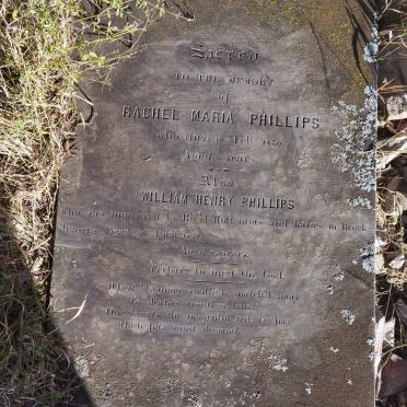 PHILLIPS Rachel Maria -1839 :: PHILLIPS William Henry -1852