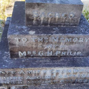 PHILIP G.H. nee AMITY CRON-WRIGHT 1858-1929