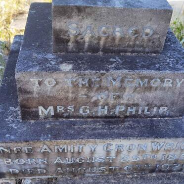 PHILIP G.H. nee AMITY CRON-WRIGHT 1858-1929