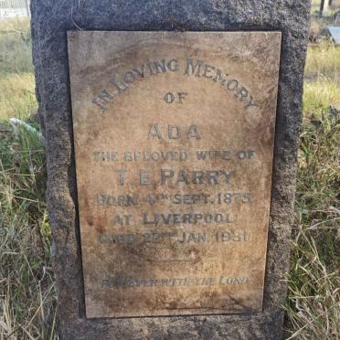 PARRY Ada 1875-1931