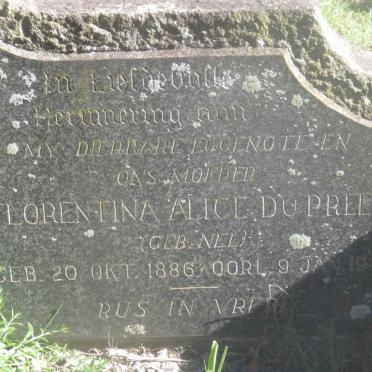 PREEZ Florentina Alice, du nee NEL 1886-1944