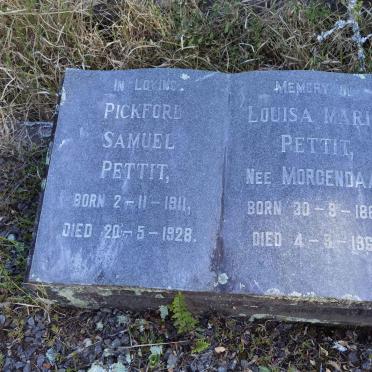 PITTIT Louisa Maria nee MORGENDAAL 1888-1968 :: PITTIT Richard Samuel 1911-1928