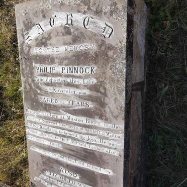PINNOCK Philip -1850 &amp; Elizabeth WEBB -1857