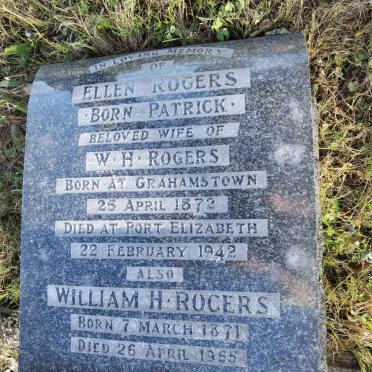 ROGERS William H. 1871-1955 &amp; Ellen PATRICK 1872-1942