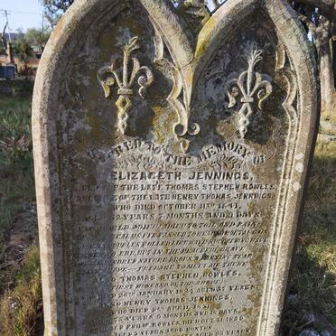 ROWLES Thomas Steven -1824 :: JENNINGS Elizabeth formerly ROWLES -1841 :: JENNINGS Henry Thomas -1851