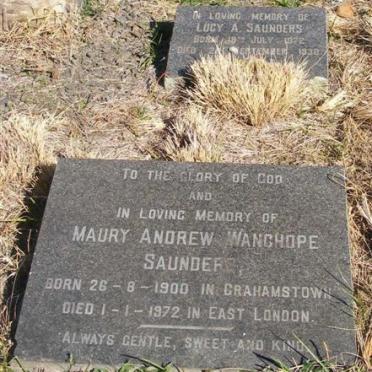 SAUNDERS Maury Andrew Wanchope 1900-1972