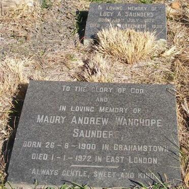 SAUNDERS Maury Andrew Wanchope 1900-1972