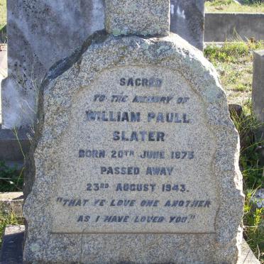 SLATER William Paull 1875-1943 &amp; Ethel Jessie