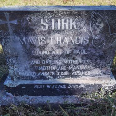STIRK Mavis Francis -1981