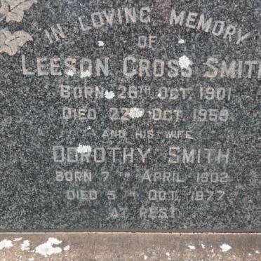 SMITH Leeson Cross 1901-1959 &amp; Dorothy 1902-1977