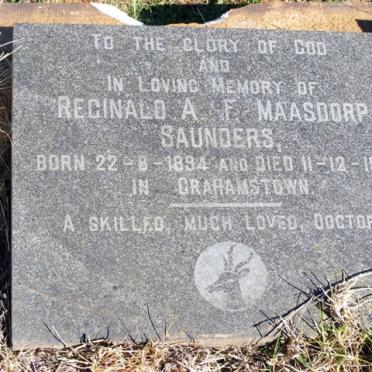 SAUNDERS Reginald A.F. Maasdorp 1894-1971