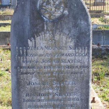 SLATER Josiah 1830-1910 &amp; Dorothea Mounsey COOK 1838-1905 