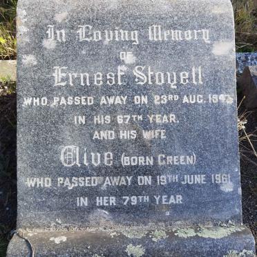 STOYELL Ernest -1947 &amp; Olive GREEN -1961