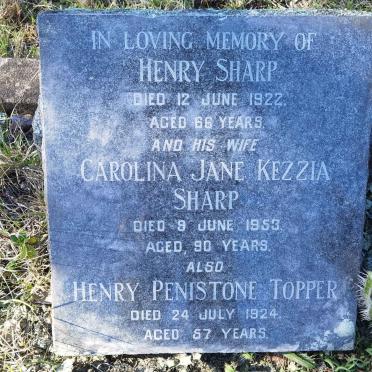 SHARP Henry -1922 &amp; Carolina Jane Kezzia -1953 :: TOPPER Henry Penistone -1924