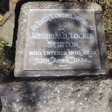 STIRTON Archibald Lochee -1934