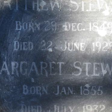 STEWART Matthew 1849-1928 &amp; Margaret 1855-1932