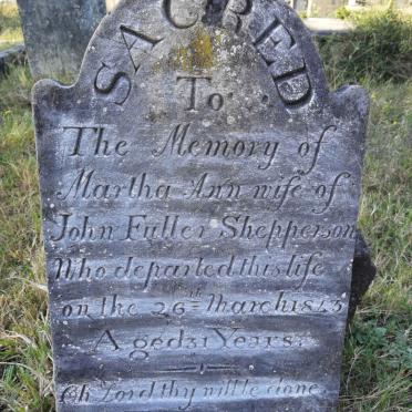 SHEPPERSON Martha Ann -1843