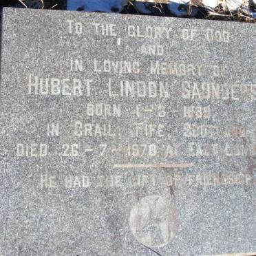 SAUNDERS Hubert Lindon 1889-1970