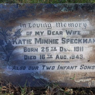SPECKMANN Katie Minnie 1911-1943