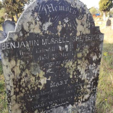 SHEPPERSON Benjamin Murrell -1857 :: SHEPPERSON Mary -1862