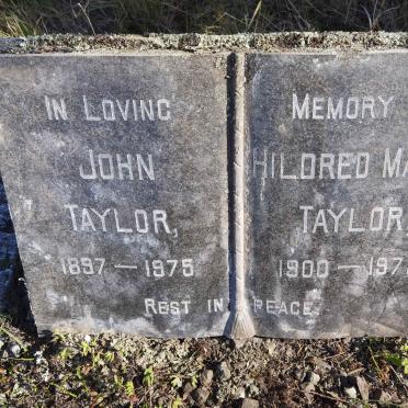TAYLOR John 1897-1975 &amp; Hildred Maude 1900-1973