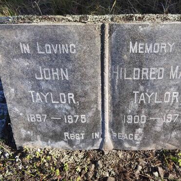 TAYLOR John 1897-1975 &amp; Hildred Maude 1900-1973