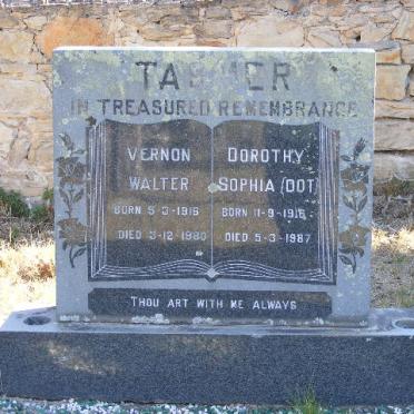 TASMER Vernon Walter 1916-1980 &amp; Dorothy Sophia 1916-1987
