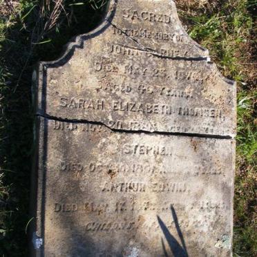 THOMSEN John Carney -1876 &amp; Sarah Elizabeth :: THOMSEN Stephen :: THOMSEN Arthur Edwin