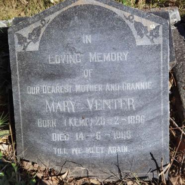 VENTER Mary nee KEMP 1896-1963