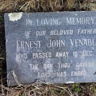 VENABLES Ernest John -1951