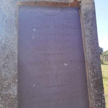 WATHALL William -1830 &amp; Catherine McDonald -1839