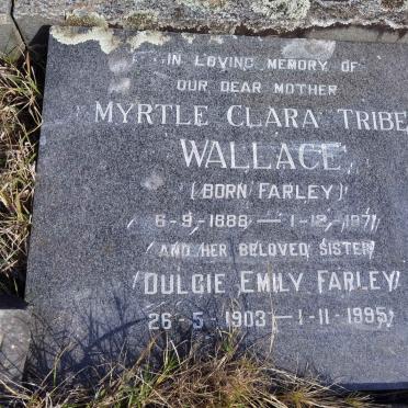 WALLACE Myrtle Clara Tribe nee FARLEY 1888-1971 :: FARLEY Dulcie Emily 1903-1995