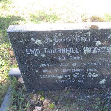 WEBSTER Enid Thornhill nee COOK 1911-2003