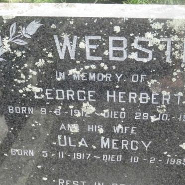 WEBSTER George Herbert 1912-1978 &amp; Ula Mercy 1917-1989