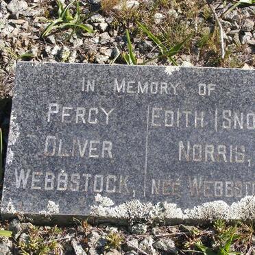 WEBBSTOCK Percy Oliver &amp; Edith  NORRIS née WEBBSTOCK