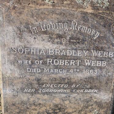 WEBB Sophia Bradley -1863