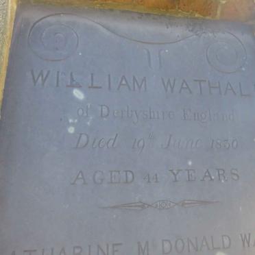 WATHALL William -1830 &amp; Catharine McDonald -1859