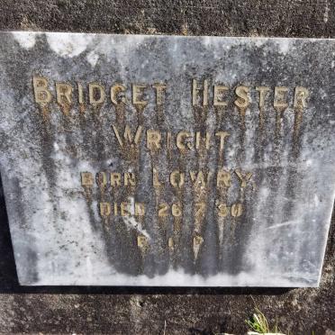 WRIGHT Bridget Hester nee LOWRY -1950