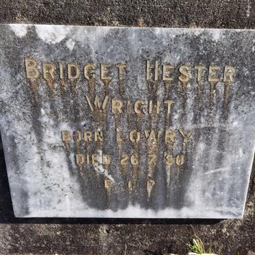 WRIGHT Bridget Hester nee LOWRY -1950